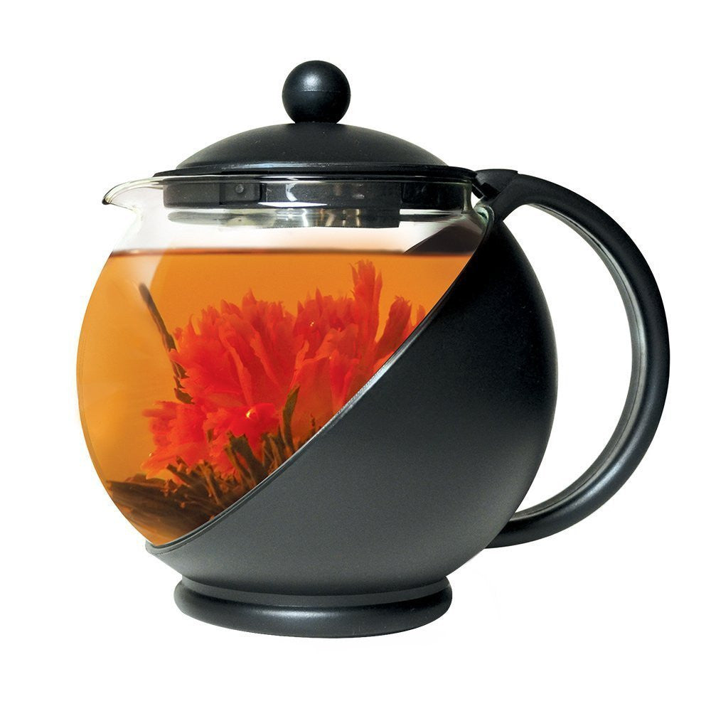 Tempered Glass Tea Pot for 2 or More w/ Removable Steel Infuser